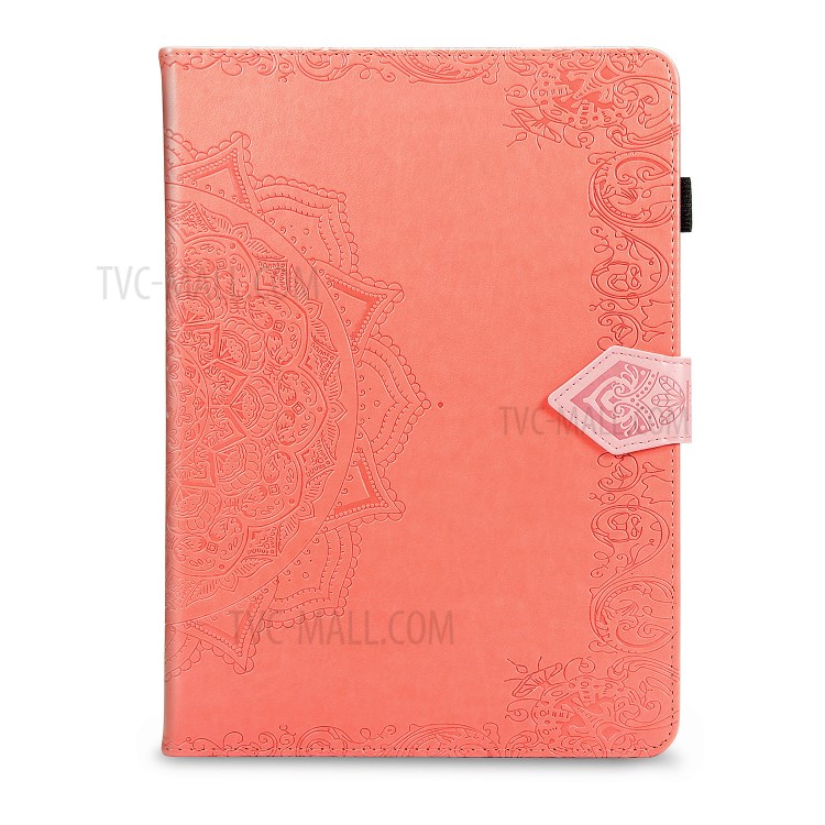 Mandala Pattern Imprinting Leather Tablet Protective Shell with Stand and Card Slots Design for iPad Pro 11-inch (2020)/(2018) - Orange-2