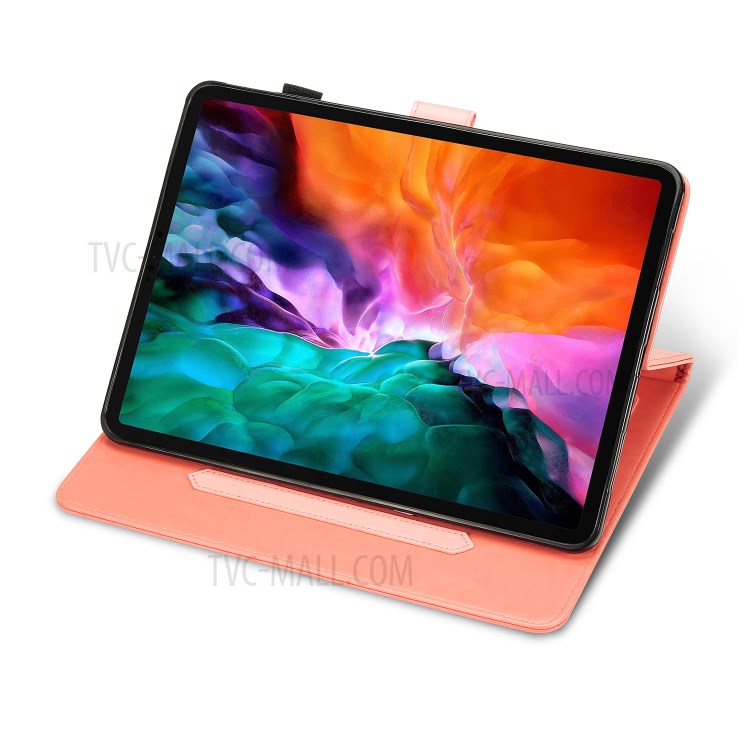Mandala Pattern Imprinting Leather Tablet Protective Shell with Stand and Card Slots Design for iPad Pro 11-inch (2020)/(2018) - Orange-7