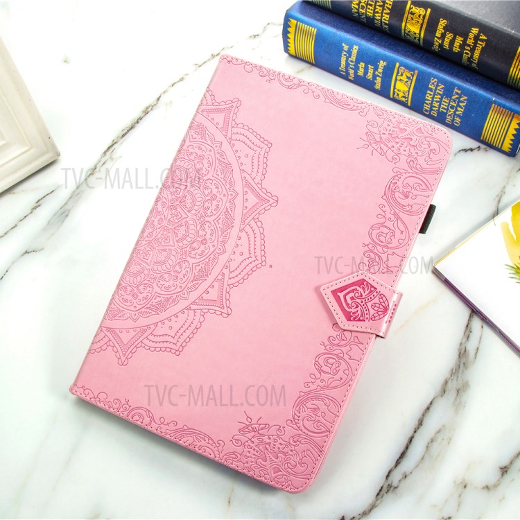 Mandala Pattern Imprinting Design Card Slots Leather Tablet Protective Shell with Stand for iPad 9.7-inch (2017)/(2018)/Air (2013) - Pink-12