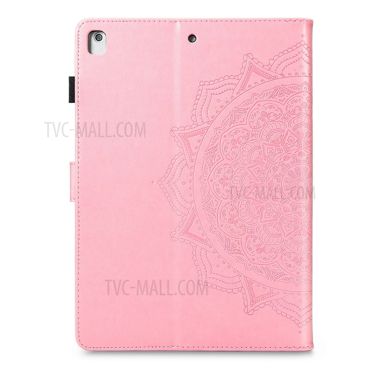 Mandala Pattern Imprinting Design Card Slots Leather Tablet Protective Shell with Stand for iPad 9.7-inch (2017)/(2018)/Air (2013) - Pink-3