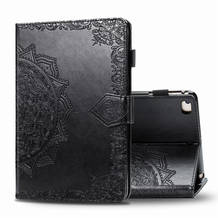 Imprint Mandala Pattern Leather Card Slots Tablet Protective Shell with Stand Design for iPad Mini / iPad Mini 2 / iPad Mini 3 / iPad Mini 4 / iPad Mini (2019) 7.9 inch - Black-1