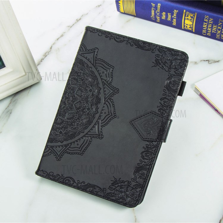 Imprint Mandala Pattern Leather Card Slots Tablet Protective Shell with Stand Design for iPad Mini / iPad Mini 2 / iPad Mini 3 / iPad Mini 4 / iPad Mini (2019) 7.9 inch - Black-12