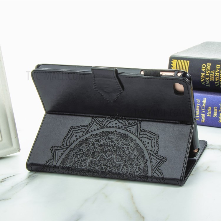Imprint Mandala Pattern Leather Card Slots Tablet Protective Shell with Stand Design for iPad Mini / iPad Mini 2 / iPad Mini 3 / iPad Mini 4 / iPad Mini (2019) 7.9 inch - Black-16