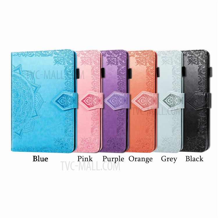Imprint Mandala Pattern Leather Card Slots Tablet Protective Shell with Stand Design for iPad Mini / iPad Mini 2 / iPad Mini 3 / iPad Mini 4 / iPad Mini (2019) 7.9 inch - Black-17
