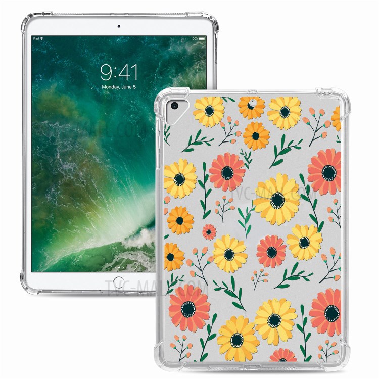 Pattern Printing Flexible TPU Tablet Case with Four Corner Anti-Drop Protection for iPad 9.7-inch 2017/2018/Air (2013)/Air 2/Pro 9.7 inch (2016) - Daisy-1