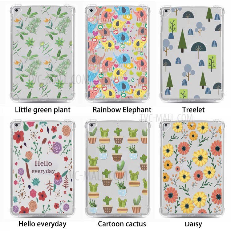 Pattern Printing Flexible TPU Tablet Case with Four Corner Anti-Drop Protection for iPad 9.7-inch 2017/2018/Air (2013)/Air 2/Pro 9.7 inch (2016) - Daisy-8