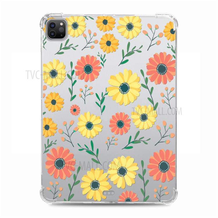 Pattern Printing Flexible TPU Tablet Case with Four Corner Airbag Protection for iPad Pro 11-inch (2018)/(2020) - Daisy-2