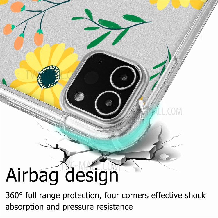 Pattern Printing Flexible TPU Tablet Case with Four Corner Airbag Protection for iPad Pro 11-inch (2018)/(2020) - Daisy-3