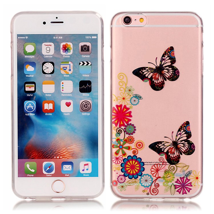 

Slim IMD TPU Phone Cover for iPhone 6s 6 - Butterfly and Flower