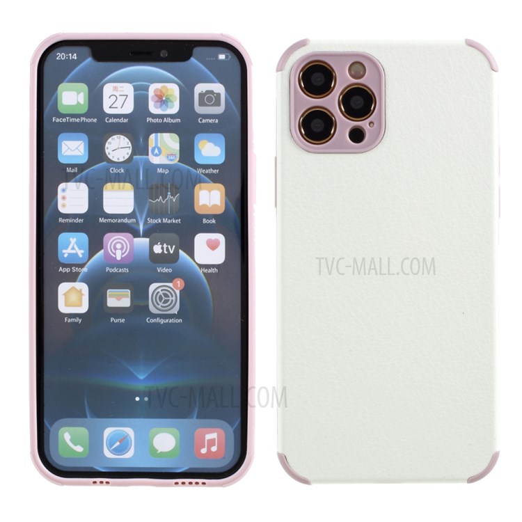 Leder + TPU-Telefon-Schutzhülle Für IPhone 12 Pro - Rosa-1
