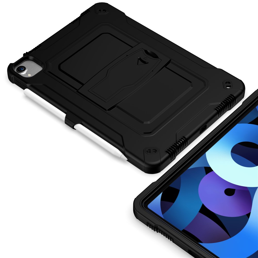 Full Protection PC + Silicone Tablet Case Cover with Kickstand for iPad Pro 11-inch (2018)/iPad Air (2020) - Black-7