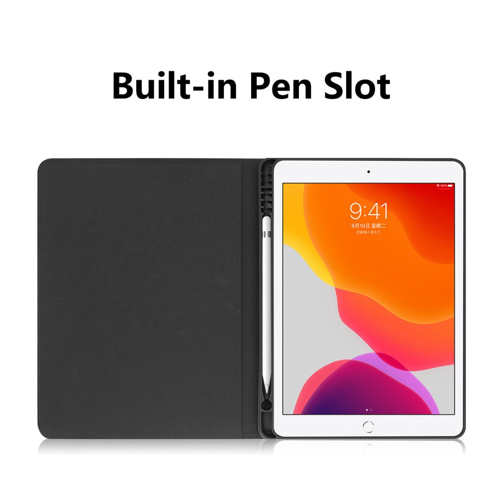 ENKAY ENK-8023 PU + TPU Tablet Cover Case with Stand Pen Slot for iPad 10.2 2020 / 2019 - Black-5