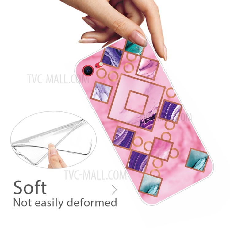 Marble Pattern Soft TPU Phone Case Protection Back Cover for iPhone 7/8/SE (2nd Generation) - Style A-2