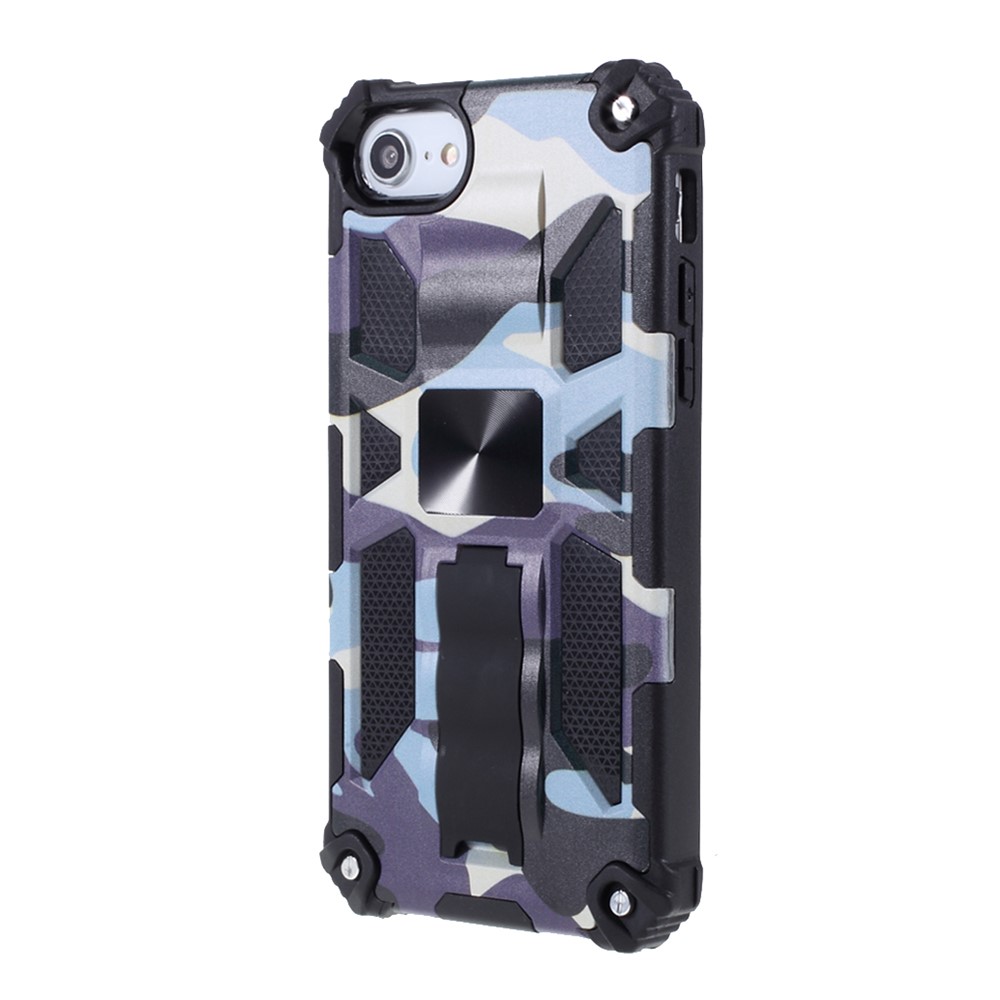 Detachable Camouflage Pattern Protector Kickstand Case Cover for iPhone 7/8 4.7 inch/SE (2nd Generation) - Navy Blue-2