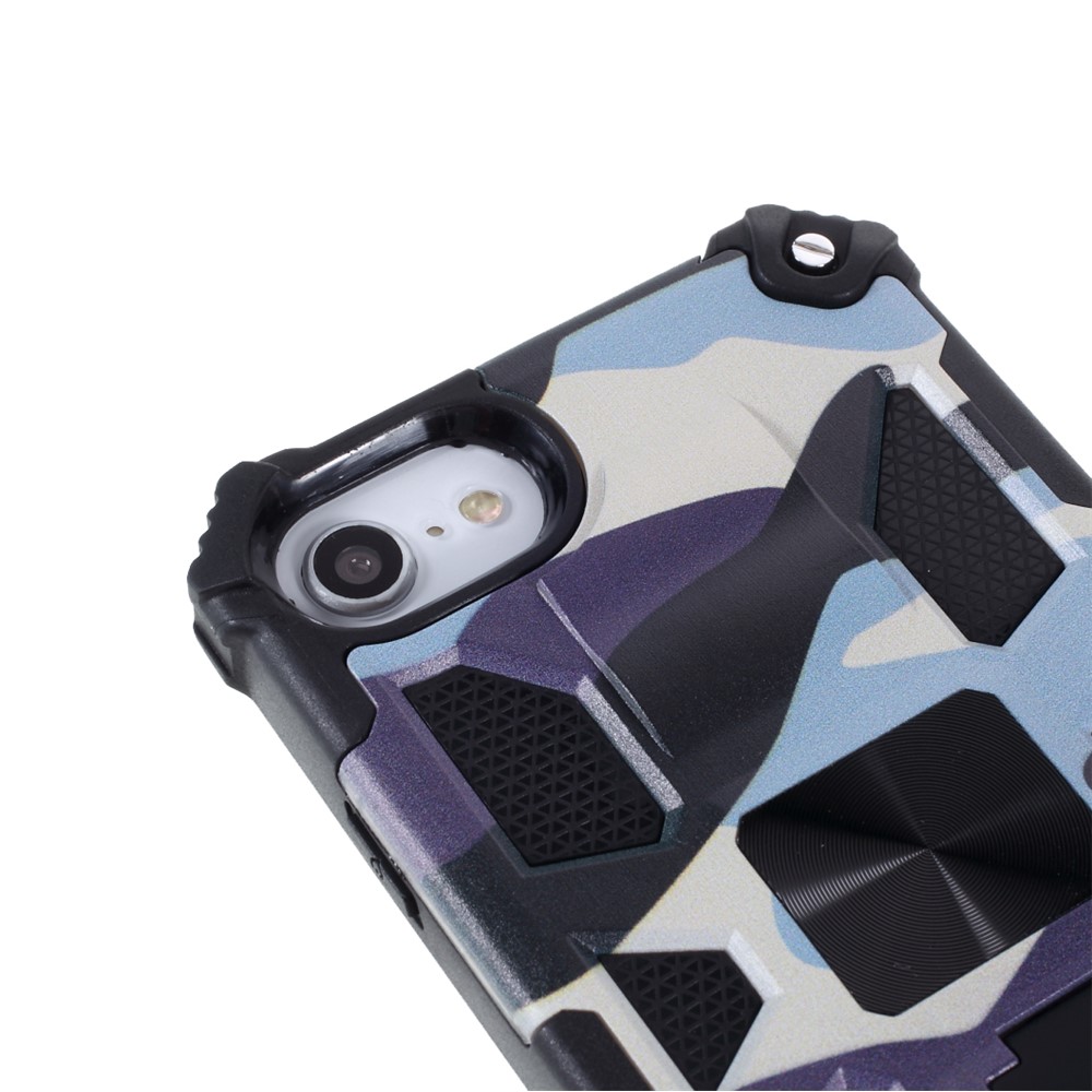 Detachable Camouflage Pattern Protector Kickstand Case Cover for iPhone 7/8 4.7 inch/SE (2nd Generation) - Navy Blue-7