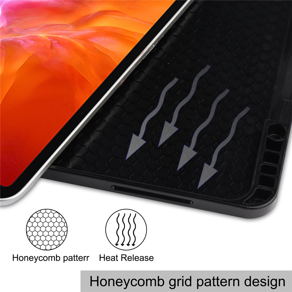 Pattern Printing Tri-fold Stand PU Leather Tablet Cover Smart Case with Pen Slot for iPad Pro 12.9-inch (2021) - Tower-9