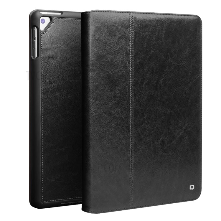 QIALINO Classic Top Layer Leather Tablet Protective Case for iPad 10.2 (2020)/(2019)/Pro 10.5-inch (2017)/Air 10.5 inch (2019) - Black-1