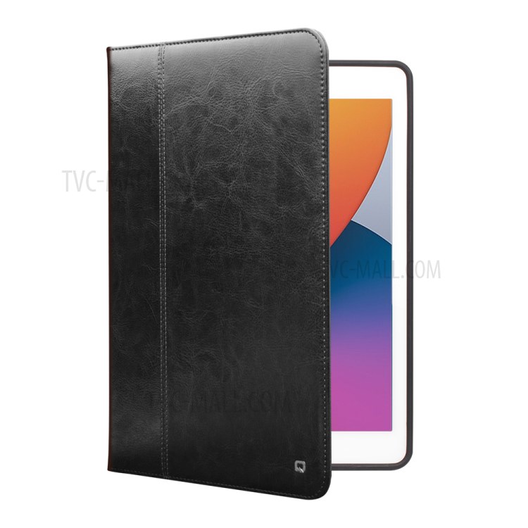 QIALINO Classic Top Layer Leather Tablet Protective Case for iPad 10.2 (2020)/(2019)/Pro 10.5-inch (2017)/Air 10.5 inch (2019) - Black-2