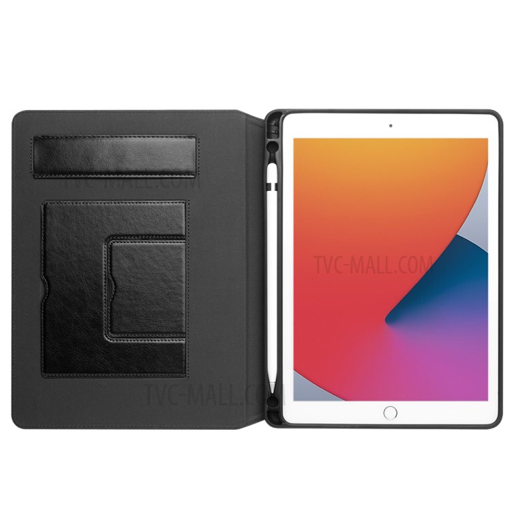 QIALINO Classic Top Layer Leather Tablet Protective Case for iPad 10.2 (2020)/(2019)/Pro 10.5-inch (2017)/Air 10.5 inch (2019) - Black-5