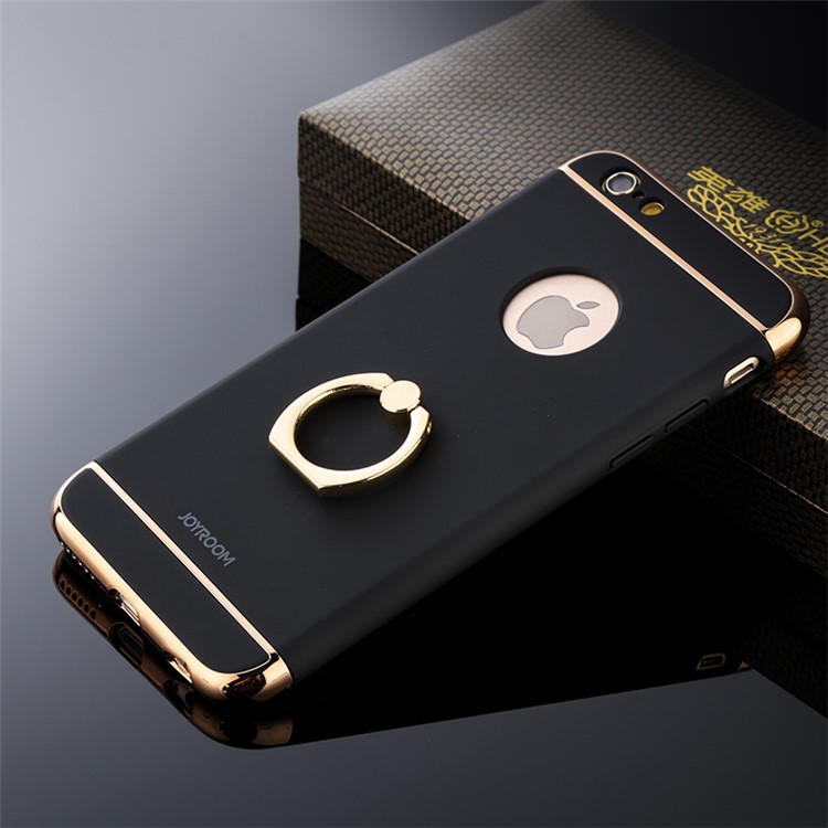 

JOYROOM for iPhone 6s Plus/6 Plus Updated Ling Series 3 Pieces Ring Kickstand Hard PC Case - Black