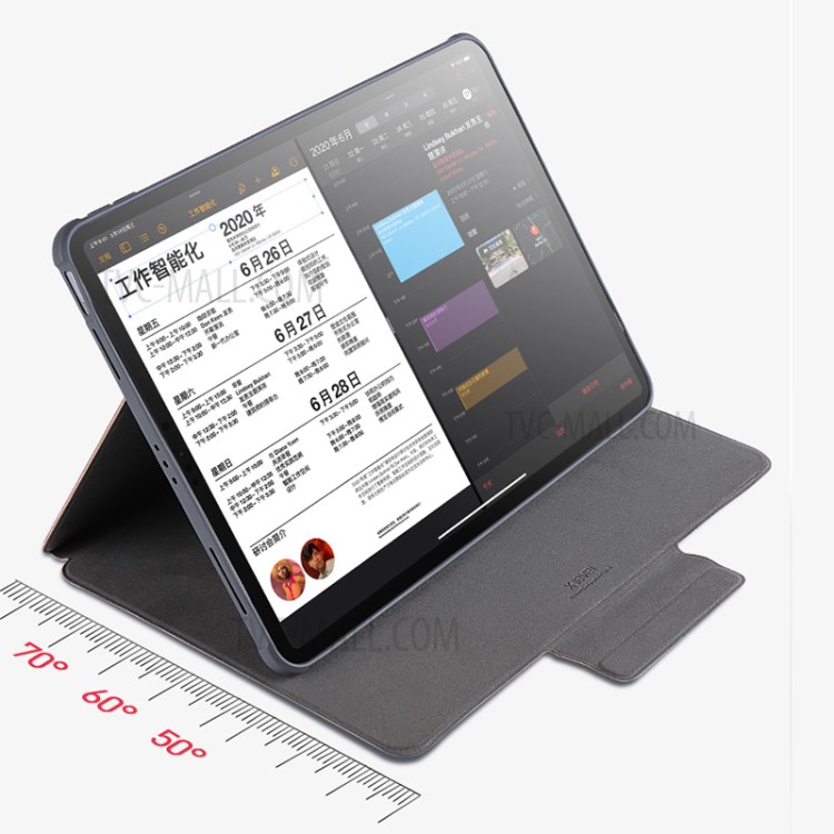 X-LEVEL Waltz Series PU Leather Tablet Cover for iPad 10.2 (2020) / 10.5 (2020) - Brown-4