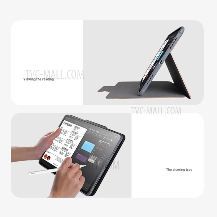 X-LEVEL Waltz Series PU Leather Tablet Cover for iPad 10.2 (2020) / 10.5 (2020) - Brown-5