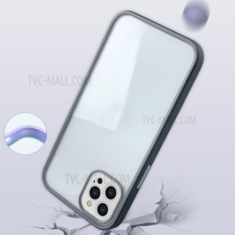 TPU Frame + PC Back Panel Clear Hybrid Cover Case for iPhone 11 Pro 5.8 inch - Black-5