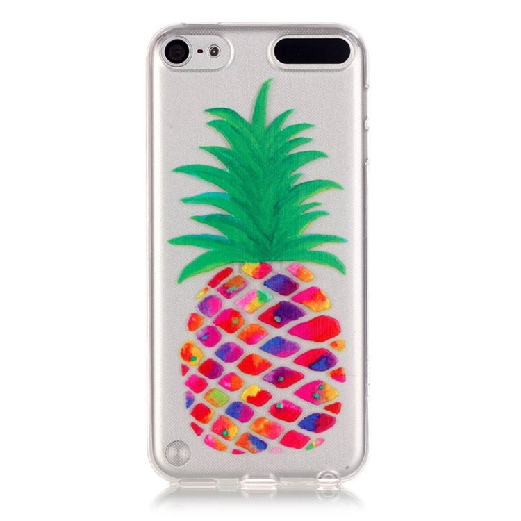 

Vivid Embossed Pattern TPU Gel Back Shell for iPod Touch 5/6 - Tasty Pineapple