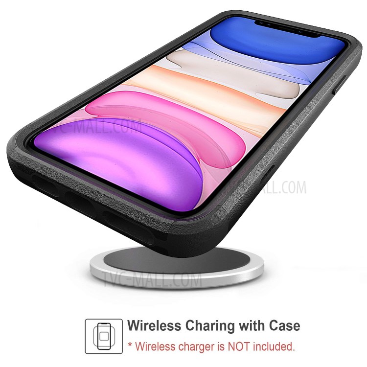 Full Protection Shock-Proof TPU + PC Hybrid Phone Case for iPhone 11 Pro 5.8 inch - Black/Black-3