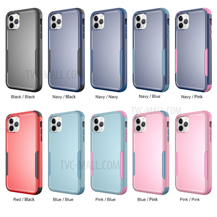Full Protection Shock-Proof TPU + PC Hybrid Phone Case for iPhone 11 Pro 5.8 inch - Black/Black-8