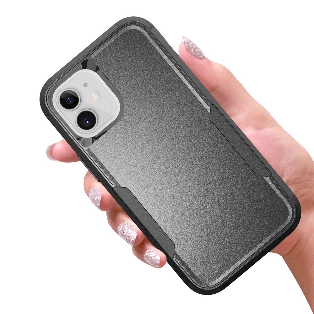 Präzise Cut-Out-TPU + PC-Hybrid-Telefonkasten Für IPhone 12 Mini - Schwarz Schwarz-7