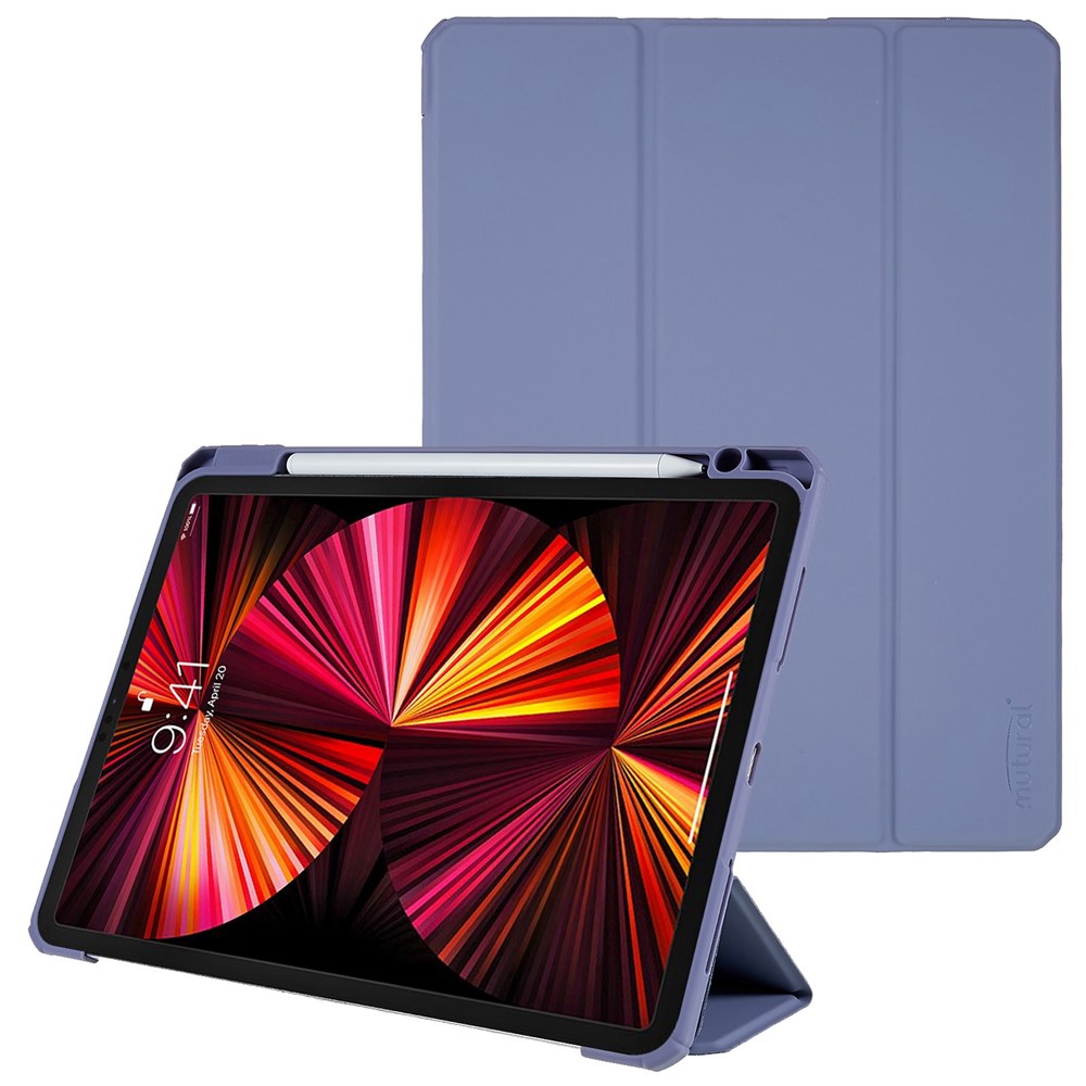 MUTURAL For iPad Pro 11 (2021)(2020)(2022) PC + TPU Tablet Case Auto Wake / Sleep Protective Cover with Pen Slot - Purple