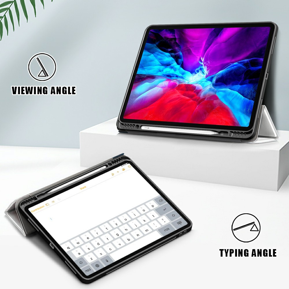 Pattern Printing Tri-fold Auto Sleep/Wake TPU Leather Smart Tablet Stand Case with Pen Slot for iPad Air (2020) / Pro 11-inch (2018)/(2020)(2021) - Good Night-4