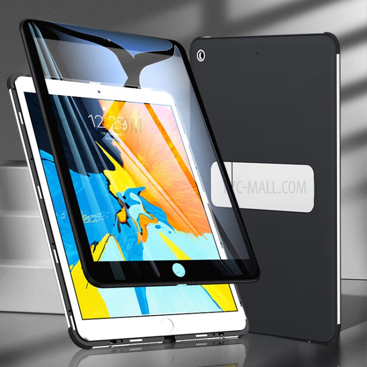 Magnetic Installation Metal Frame + Tempered Glass + PU Leather Protective Case for iPad Air 10.5 inch (2019) - Black-7