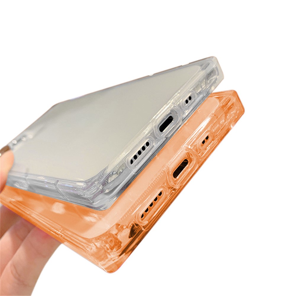 NXE Fluorescence Series Plain TPU Phone Case for iPhone 12 mini - Orange-2