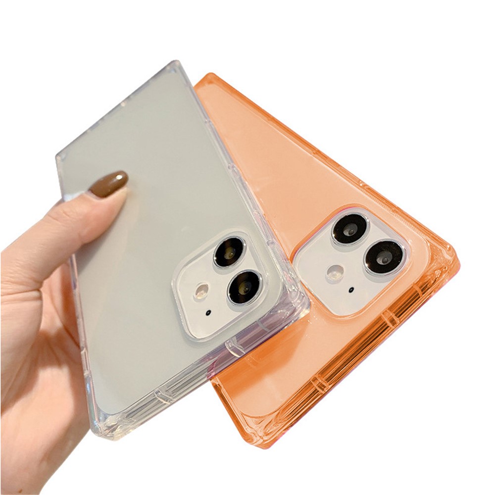 NXE Fluorescence Series Plain TPU Phone Case for iPhone 12 mini - Orange-4