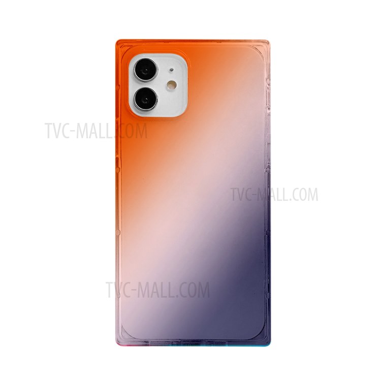 NXE For iPhone 11 6.1 inch Multi-Color Rainbow Design Precise Cut-Out TPU Phone Protector Cover - Red/Black-1