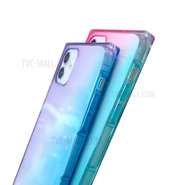 NXE Precise Cut-Out TPU Phone Protector Cover with Rainbow Pattern Printing Design for iPhone 12 mini - Red/Black-4