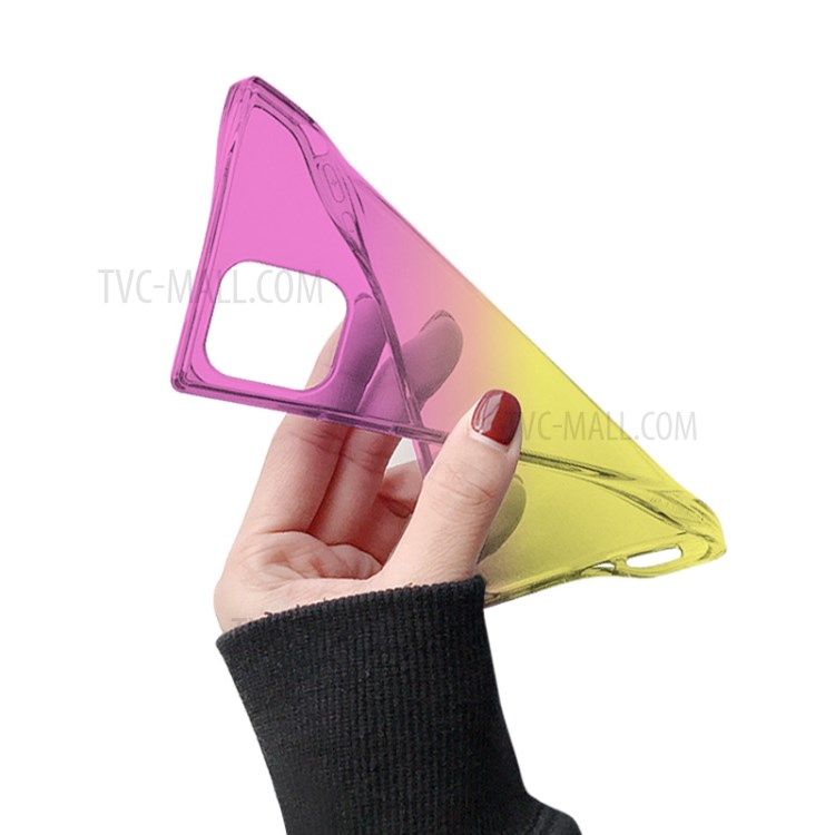 NXE Gradient Color Design Precise Cut-Out TPU Phone Protector Cover for iPhone 11 6.1 inch - Pink/Gold-2