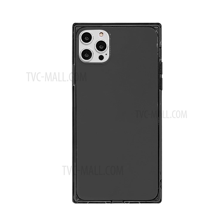 NXE Fluorescence Series Full Protection Flexible Plain TPU Phone Case for iPhone 12/12 Pro - Black-1