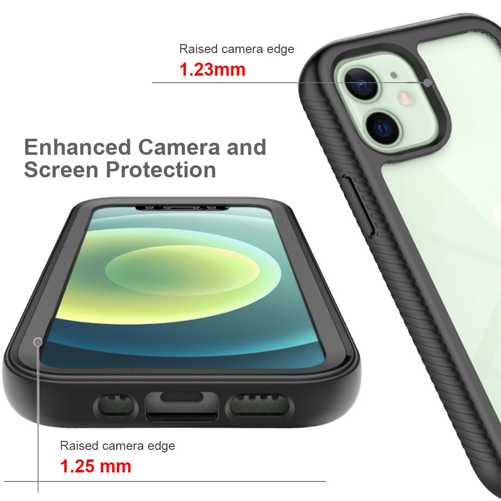 PC+TPU Full-Coverage Protection Case with PET Screen Protector for iPhone 12 mini - Purple-5