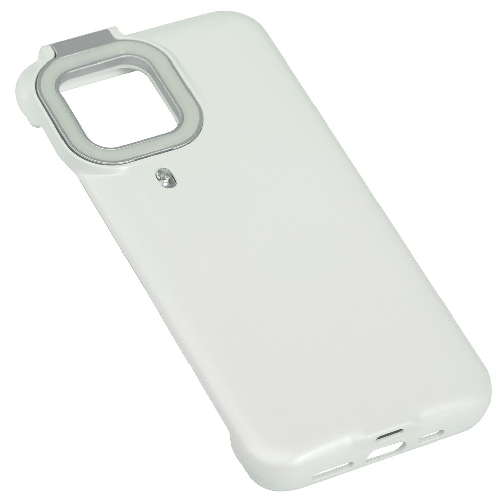 Shell Hingxbar Ring LED Series Shel Shell de Téléphone PC Pour Iphone 12 / 12pro - Blanche-4