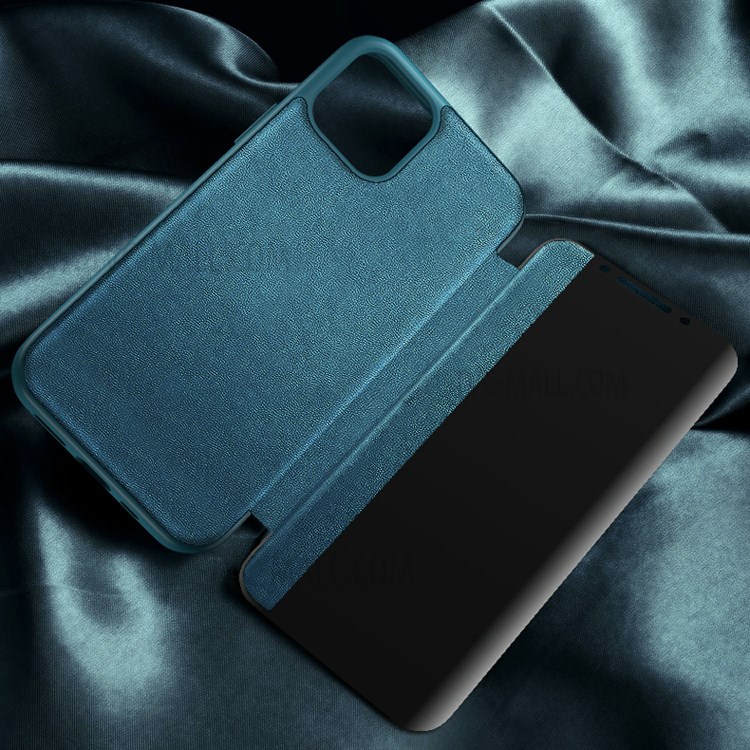 Funda Protectora De Cuero Anti-gota De Estilo Elegante Para IPhone 12 Pro Max - Verde Negruzco-6