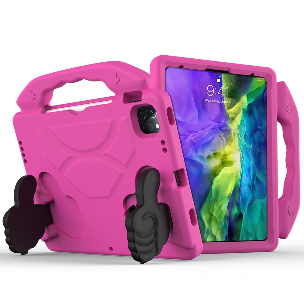 Thumb-Shaped Kickstand EVA Tablet Protective Case for iPad Pro 11 (2025) / 11 (2024) / (2021) / (2022) / (2020) Cover - Rose