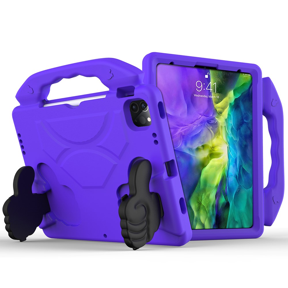 Thumb-Shaped Kickstand EVA Tablet Protective Case for iPad Pro 11 (2025) / 11 (2024) / (2021) / (2022) / (2020) Cover - Purple