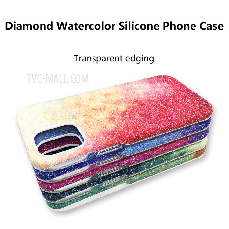 Estuche De Silicona Acuarela De Diamante Con Estilo Para IPhone 12 Mini - Sakula De Primavera-6