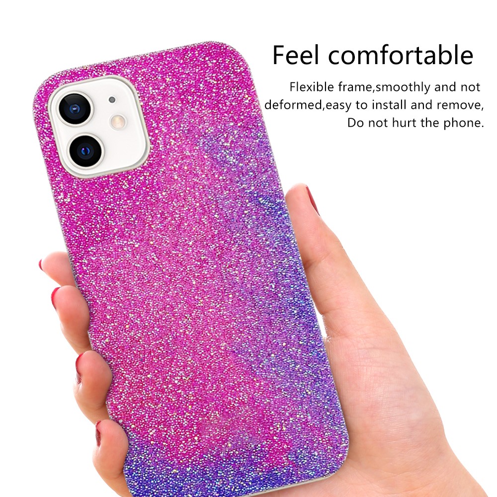 Étui De Silicone Doux D'aquarelle Diamant Élégant Pour IPhone 12/12 Pro - Zixia-2