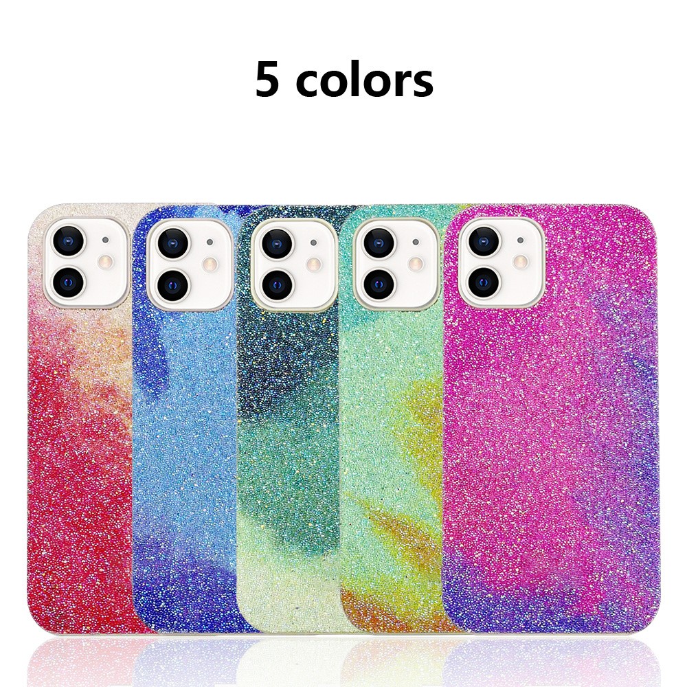 Étui De Silicone Doux D'aquarelle Diamant Élégant Pour IPhone 12/12 Pro - Zixia-6