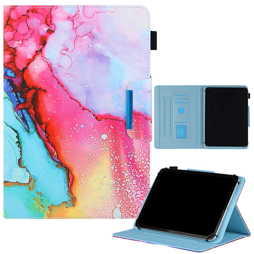 Pattern Printing Universal Cross Texture Leather Tablet Case for 10-inch Tablets - Color-10
