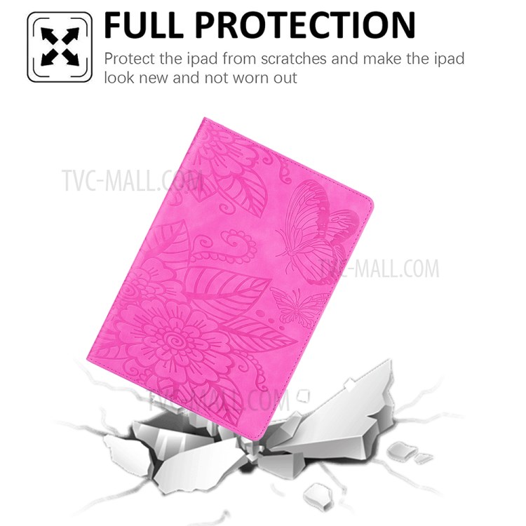Pattern Imprinting Design Leather Tablet Protective Shell for iPad 10.2 (2019)/(2020)/Pro 10.5-inch (2017)/Air 10.5 inch (2019) - Rose-2